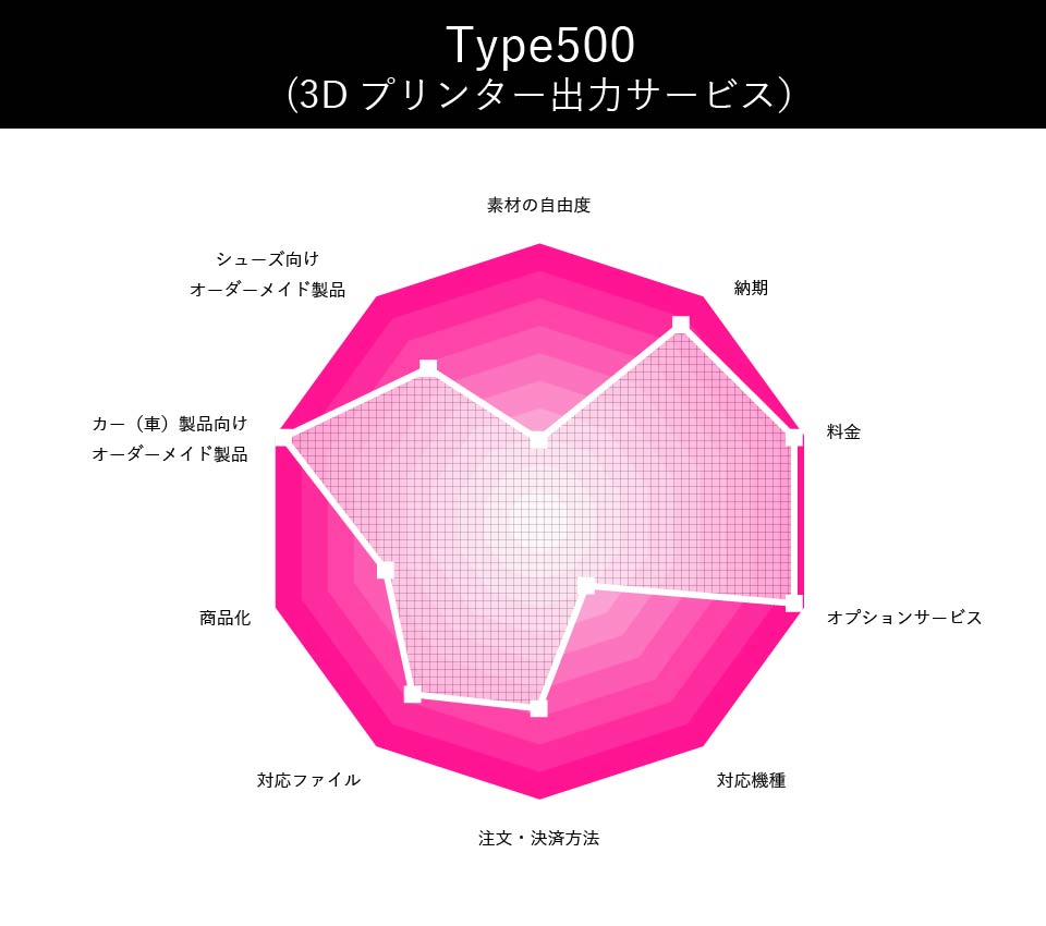 Type500(3Dプリンター出力サービス）の総合評価